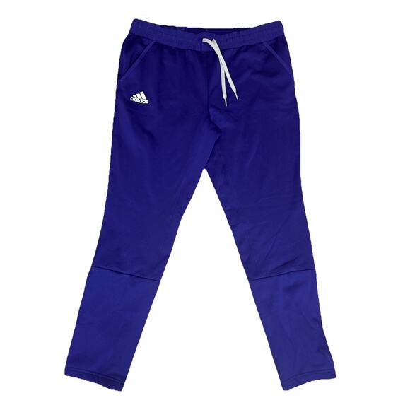 Adidas Men’s Size Large Sweatpants Drawstring Zipper Leg Purple Athleisure - Picture 1 of 13
